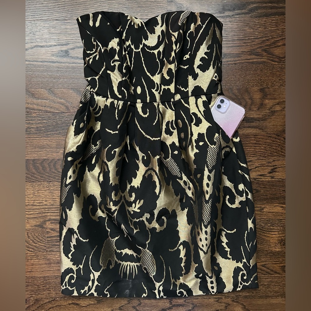 Golden bubble cocktail dress with POCKETS!